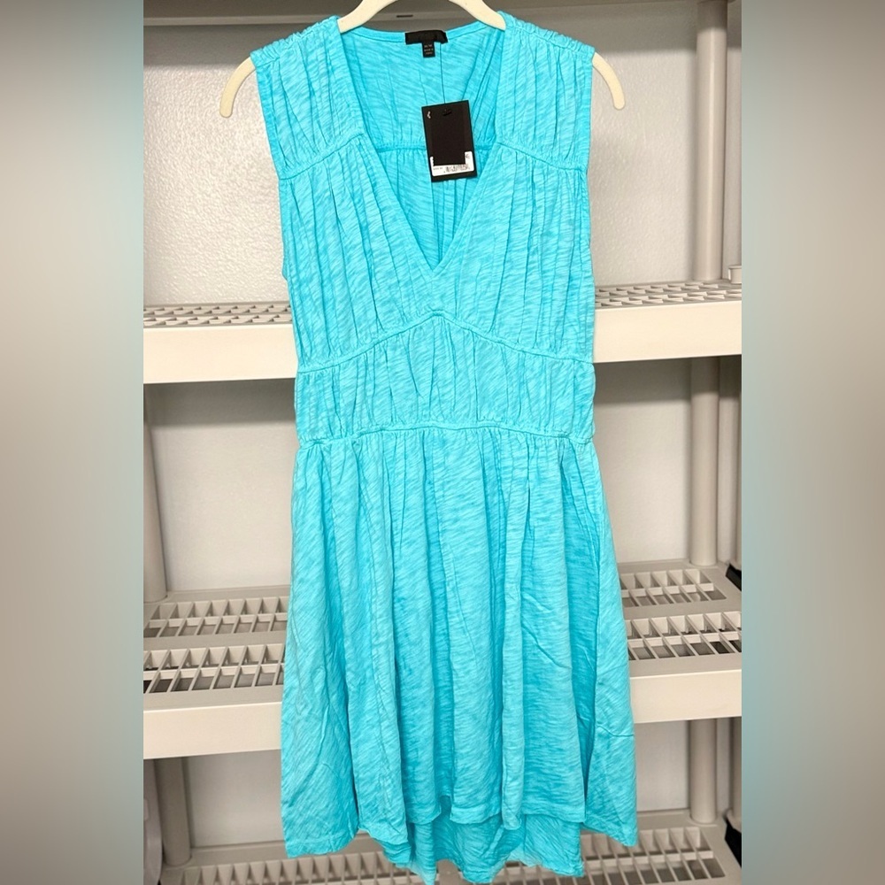 NWT ATM Anthony Thomas‎ Melillo Sublime Slub Jersey Minidress Aqua Mist Size M